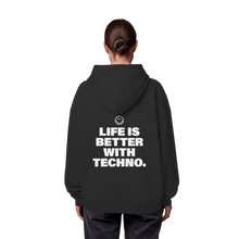 Load image into Gallery viewer, Life Is Better With Techno - Organic Oversize Hoodie