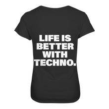 Lade das Bild in den Galerie-Viewer, Life Is Better With Techno  - Ladies Organic Shirt
